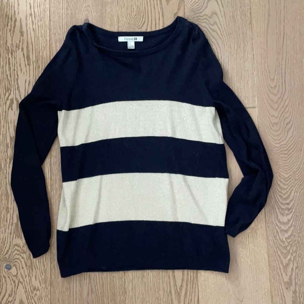 Navy striped sweater
